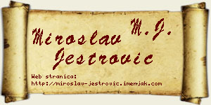 Miroslav Jestrović vizit kartica